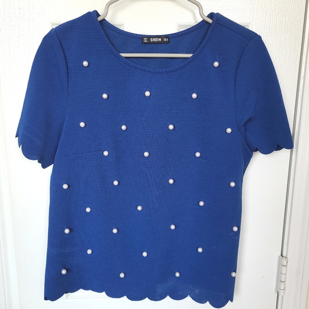Cropped Dress Top with Pearls